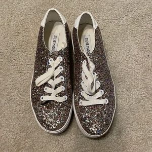 Steve Madden Glitter Platform Sneaker